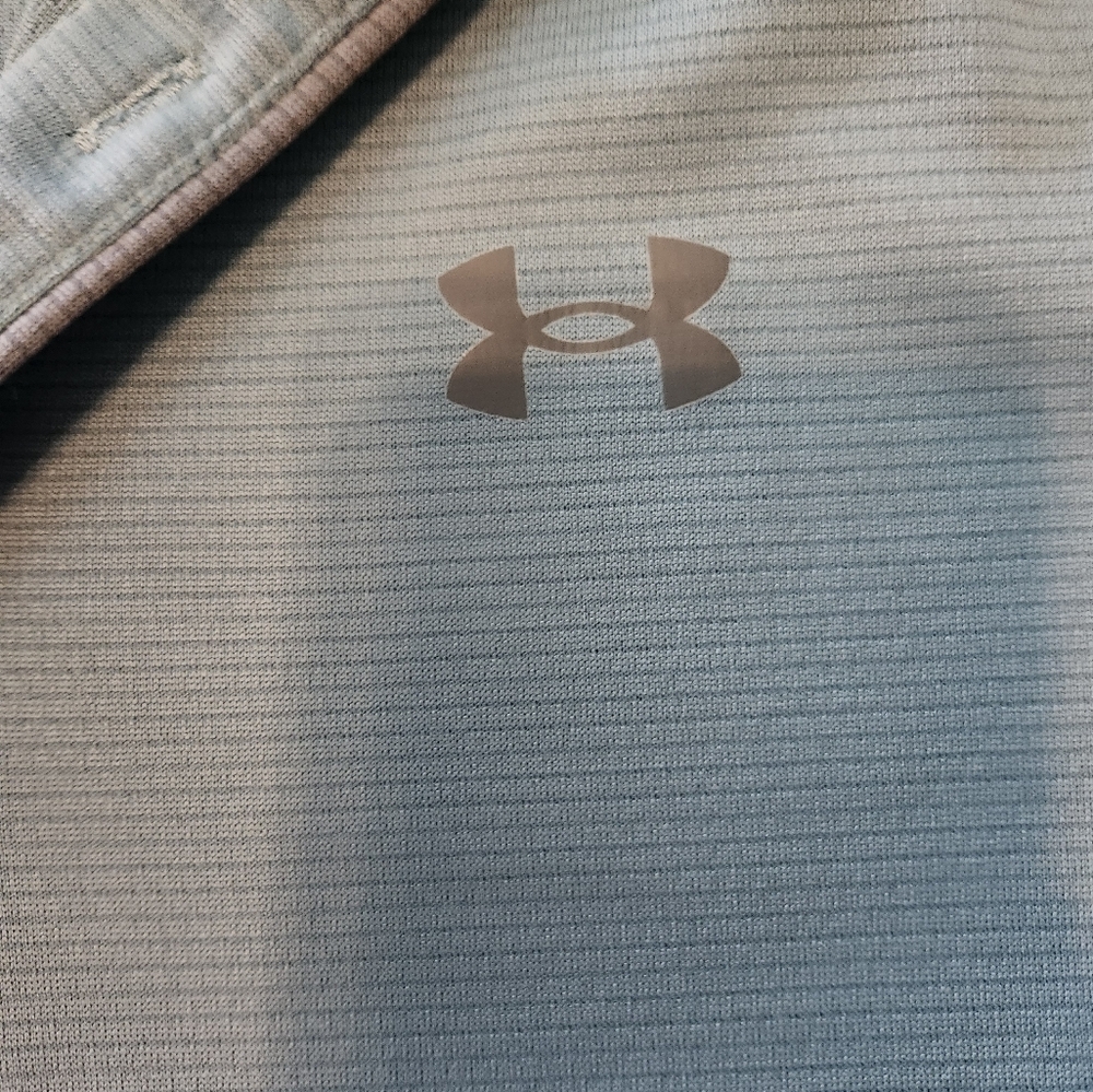 Men's Under Armour Heat Gear Teal Polo Shirt Size Medium - Picture 4 of 5